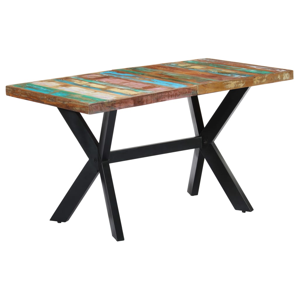 vidaXL Dining Table 140x70x75 cm Solid Reclaimed Wood