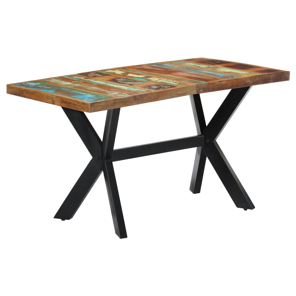 vidaXL Dining Table 140x70x75 cm Solid Reclaimed Wood