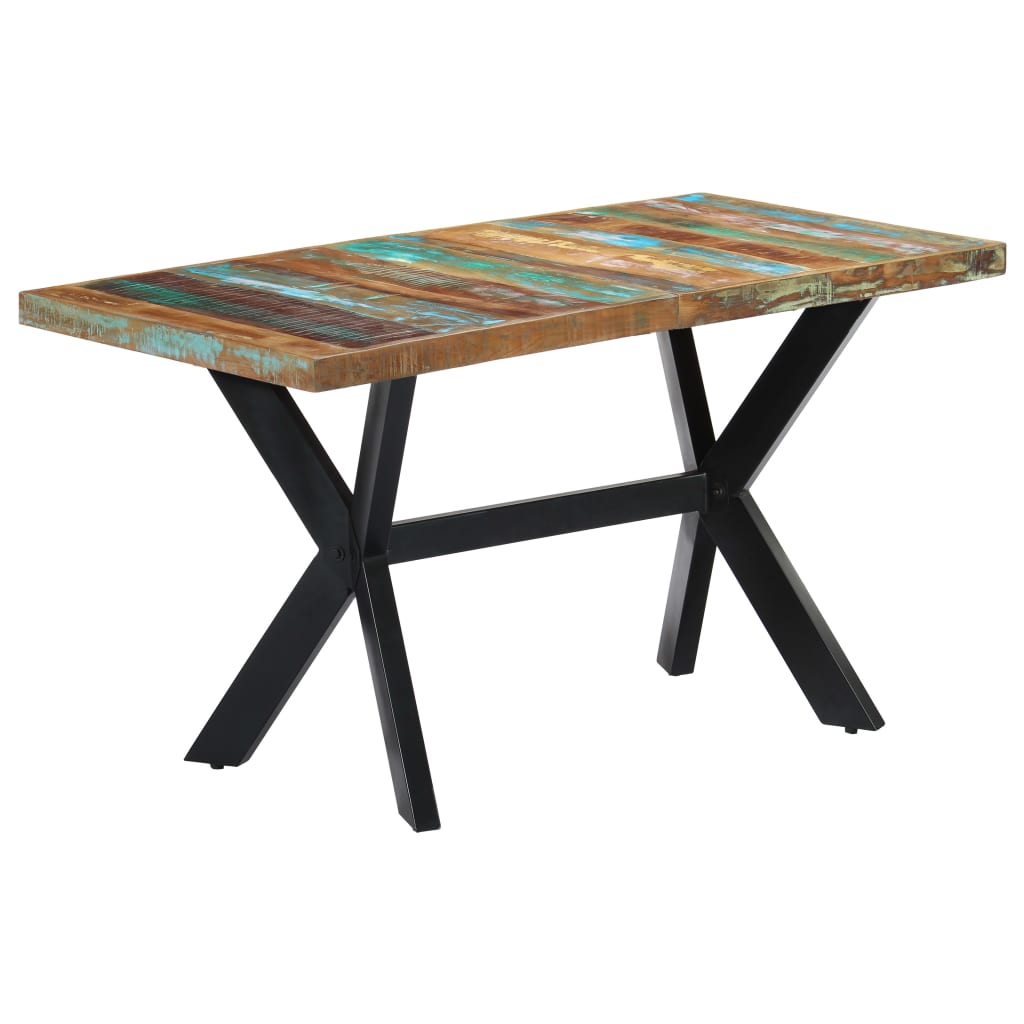 vidaXL Dining Table 140x70x75 cm Solid Reclaimed Wood