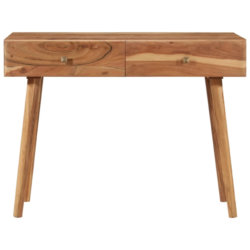 vidaXL Desk 100x51x76 cm Solid Acacia Wood