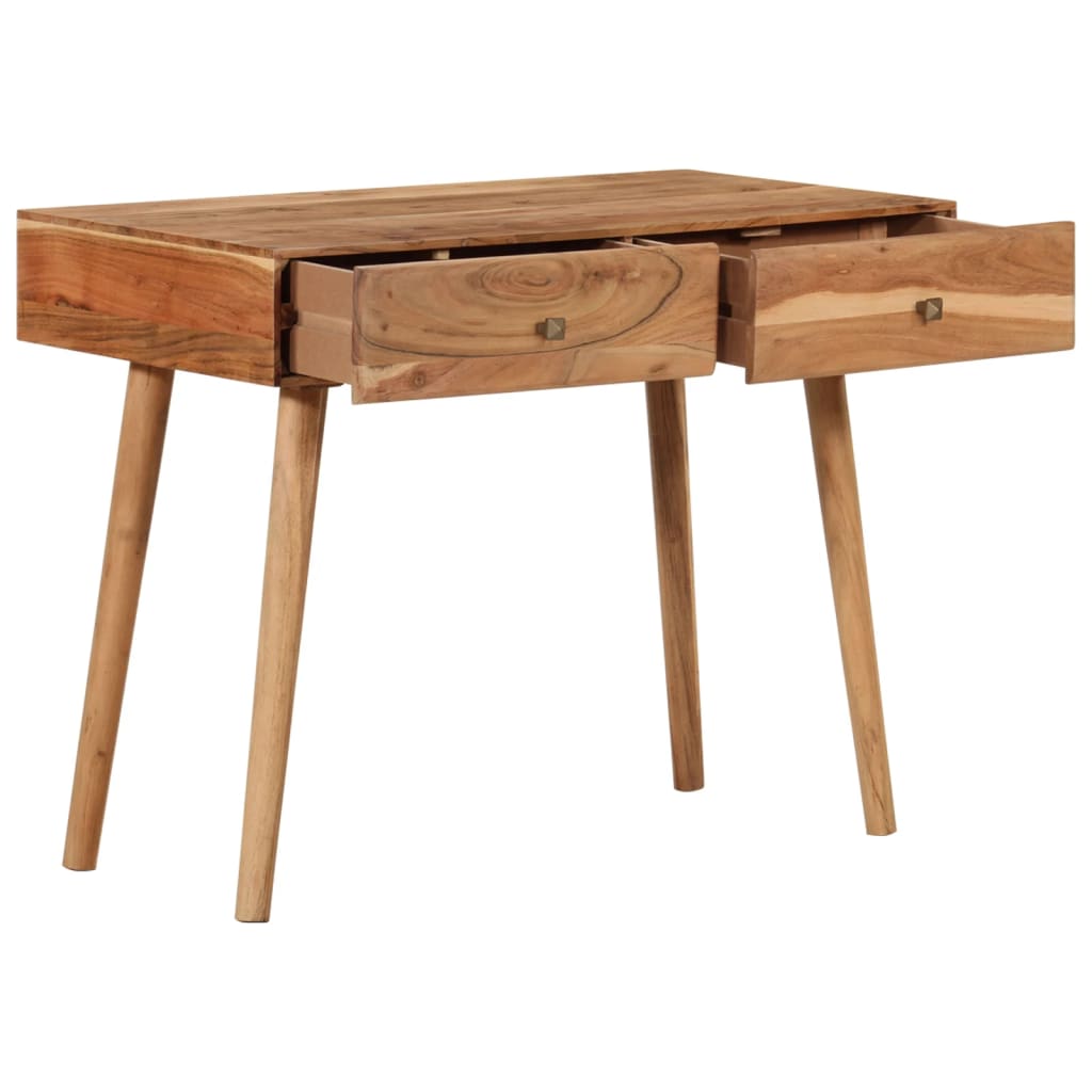 vidaXL Desk 100x51x76 cm Solid Acacia Wood