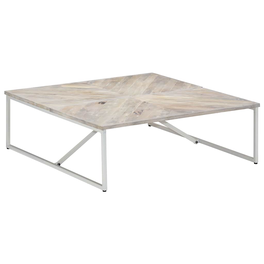 247698 vidaXL Coffee Table 110x110x36 cm Solid Mango Wood