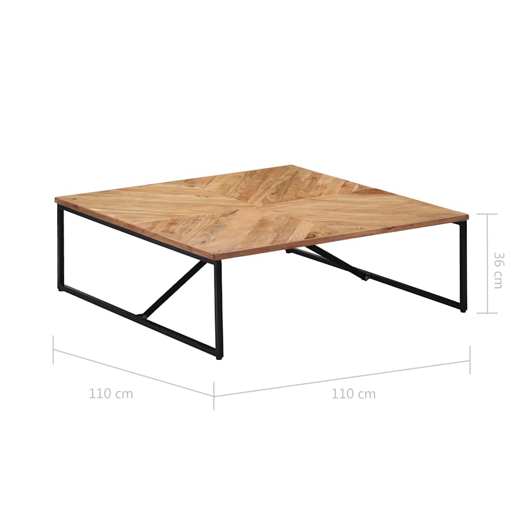 247699 vidaXL Coffee Table 110x110x36 cm Solid Acacia Wood