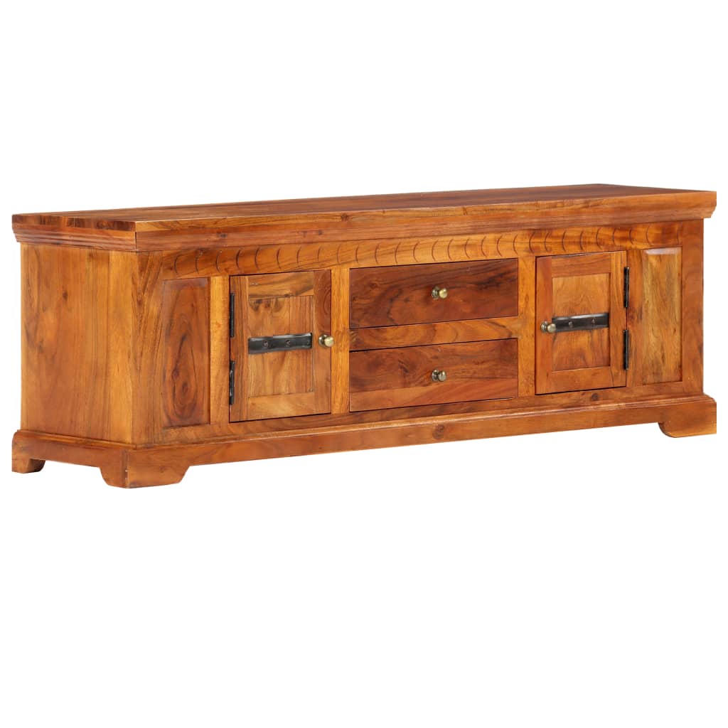 vidaXL TV Cabinet 119x30x40 cm Solid Acacia Wood