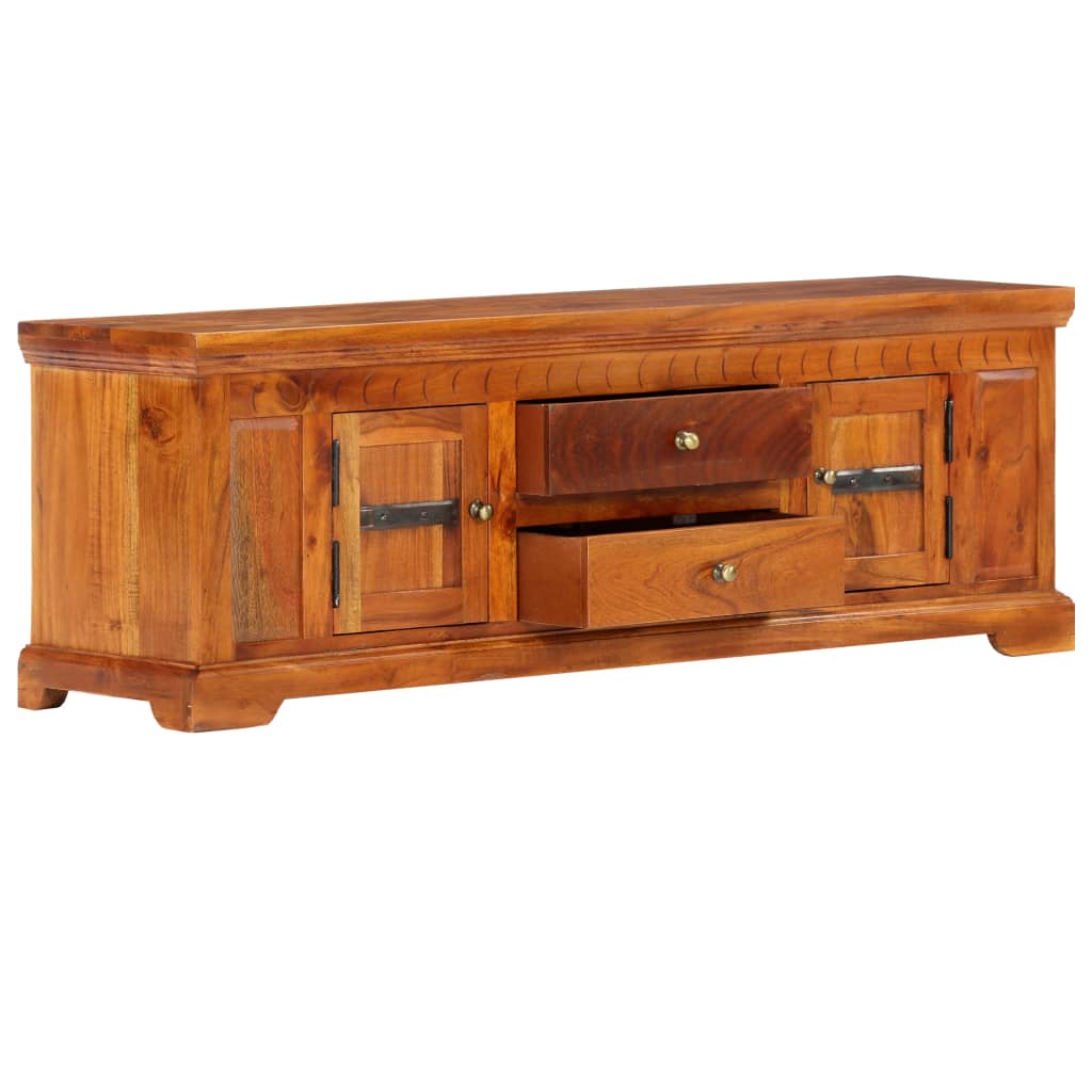 vidaXL TV Cabinet 119x30x40 cm Solid Acacia Wood