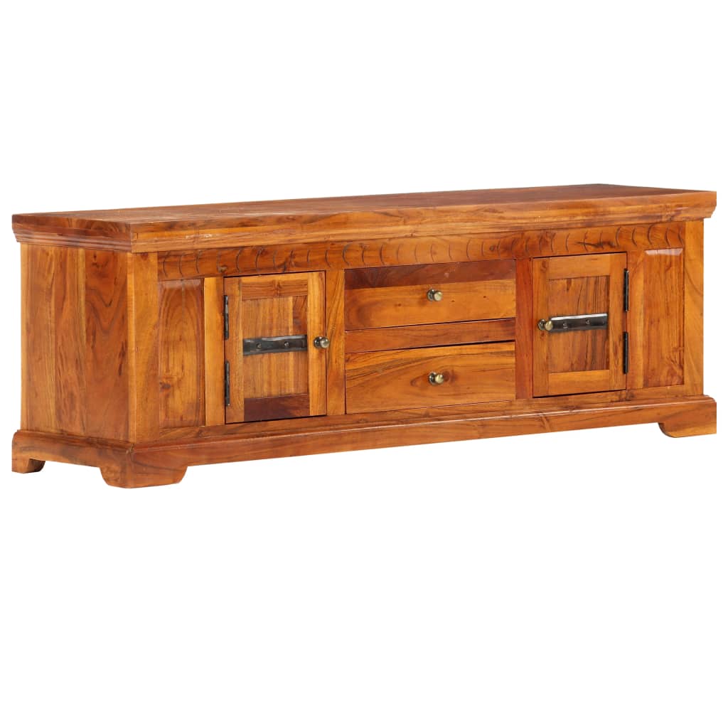 vidaXL TV Cabinet 119x30x40 cm Solid Acacia Wood