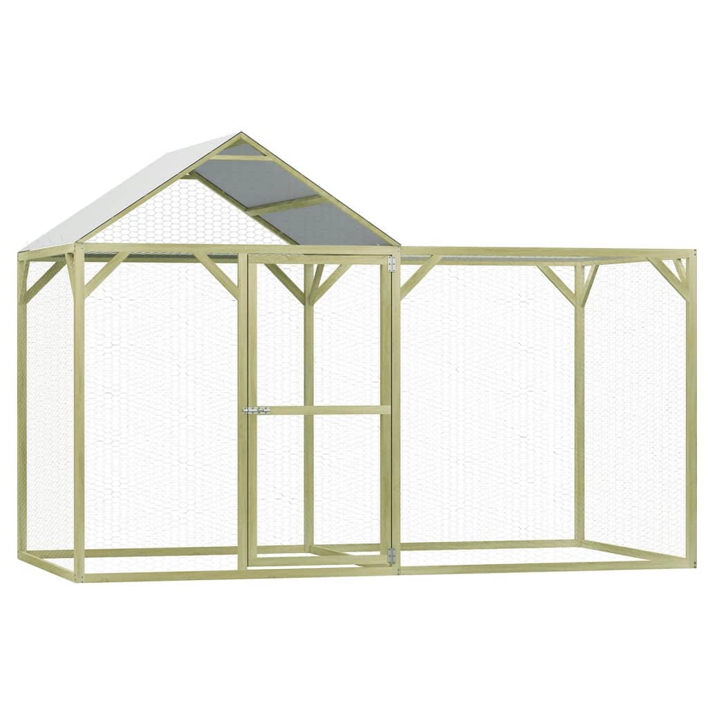 vidaXL Chicken Cage 3x1.5x2 m Steel