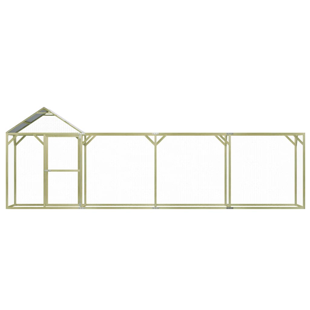 vidaXL Chicken Cage 6x1.5x2 m Impregnated Wood Pine and Steel