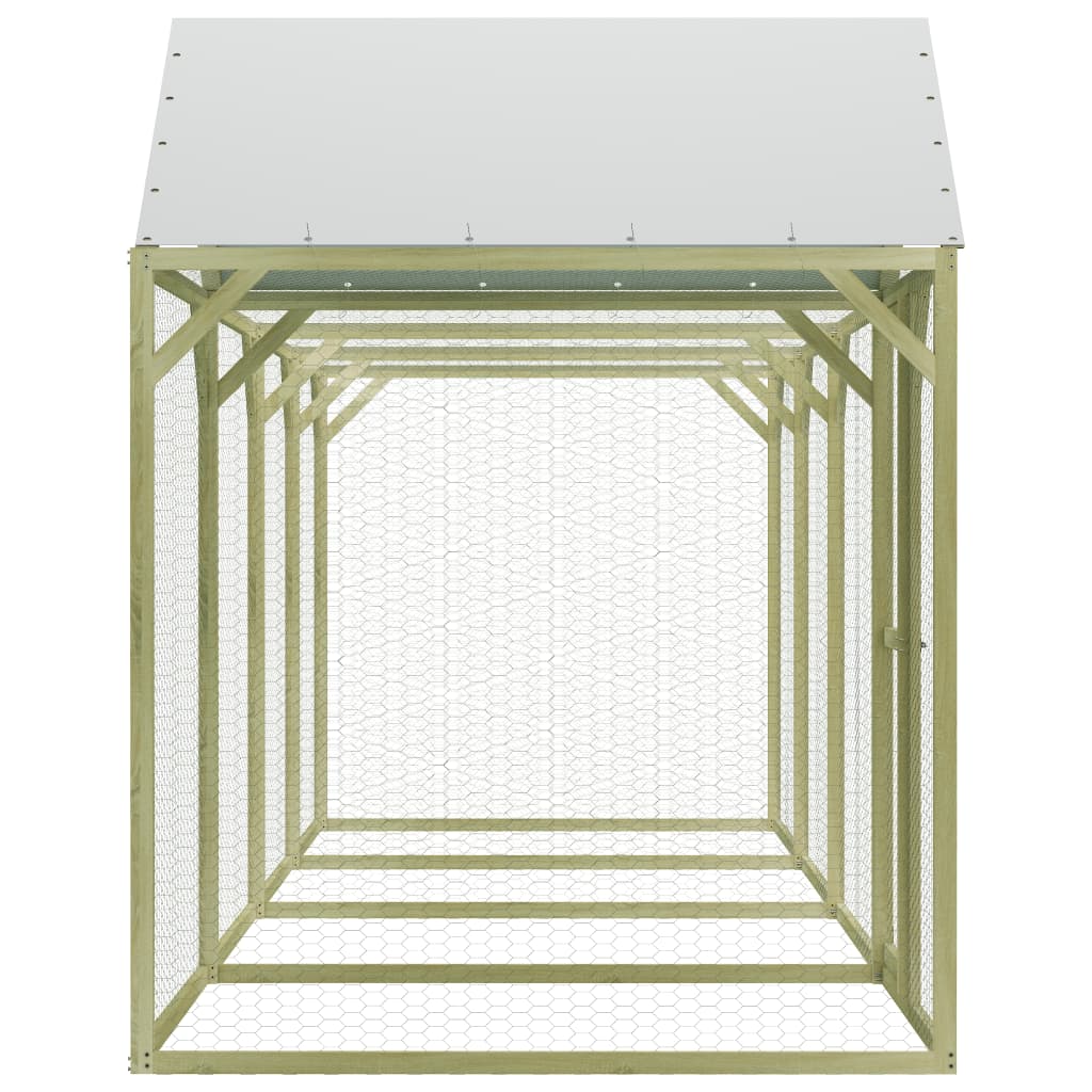 vidaXL Chicken Cage 6x1.5x2 m Impregnated Wood Pine and Steel