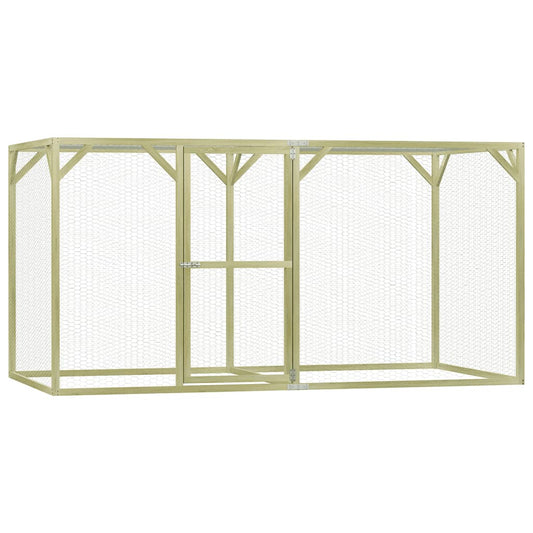 vidaXL Chicken Cage 3x1.5x1.5 m Impregnated Wood Pine and Steel