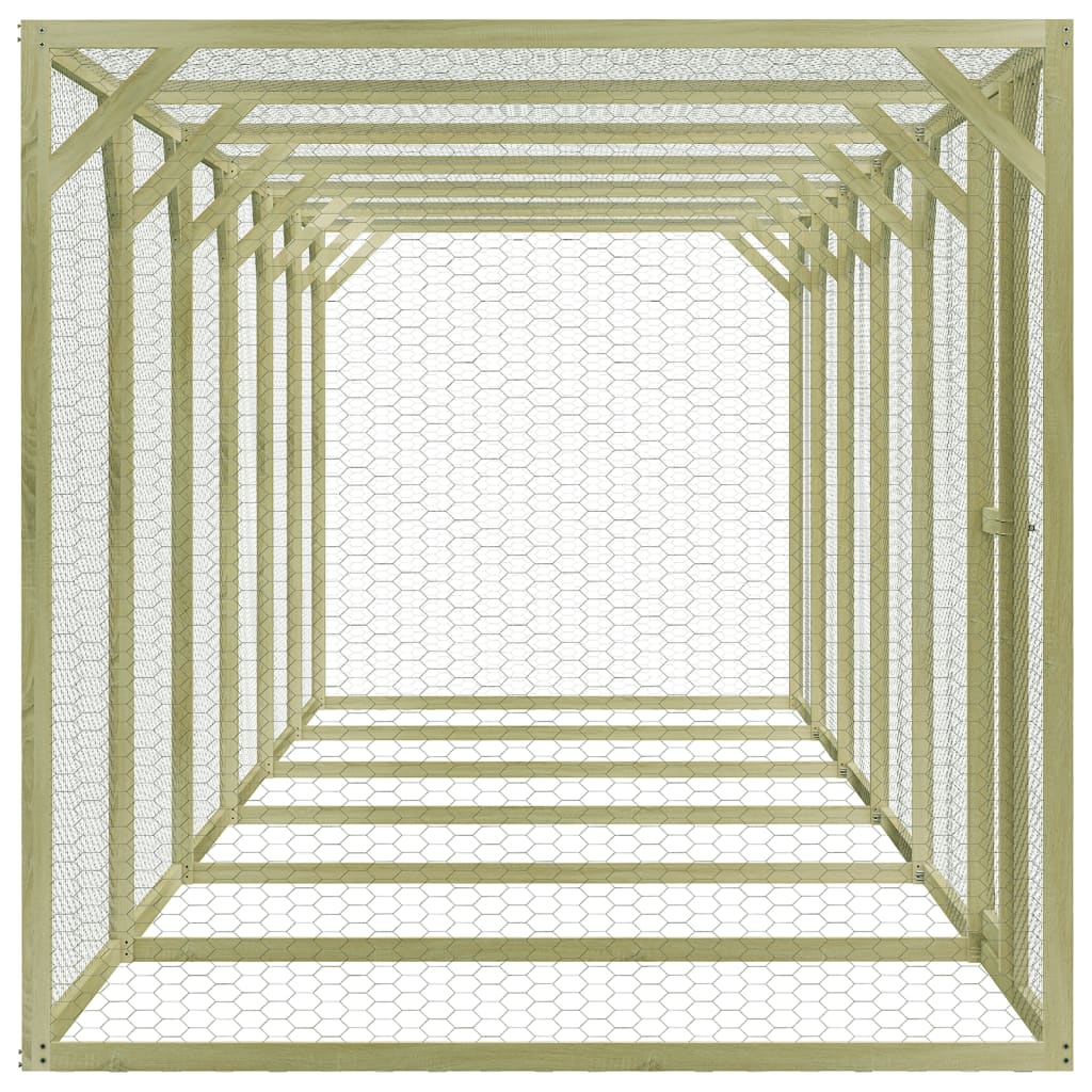 vidaXL Chicken Cage 9x1.5x1.5 m Impregnated Wood Pine and Steel