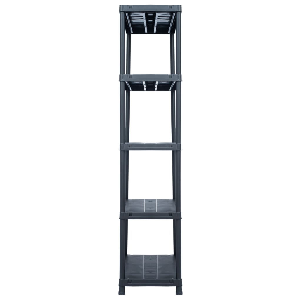 vidaXL Storage Shelf Rack Black 500 kg 90x60x180 cm Plastic