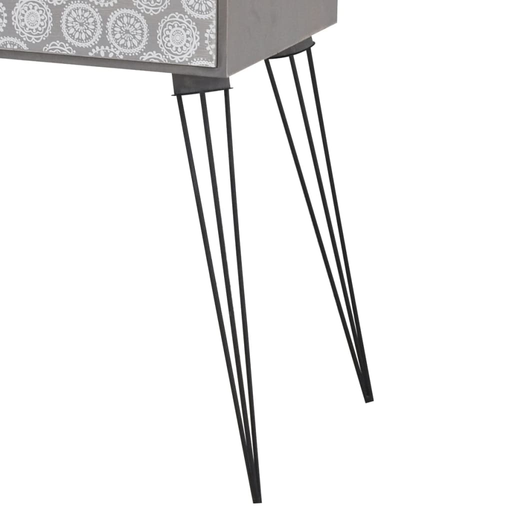 vidaXL Nightstands with Drawer 2 pcs Grey