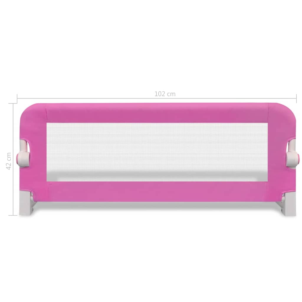 vidaXL Toddler Safety Bed Rail 2 pcs Pink 102x42 cm