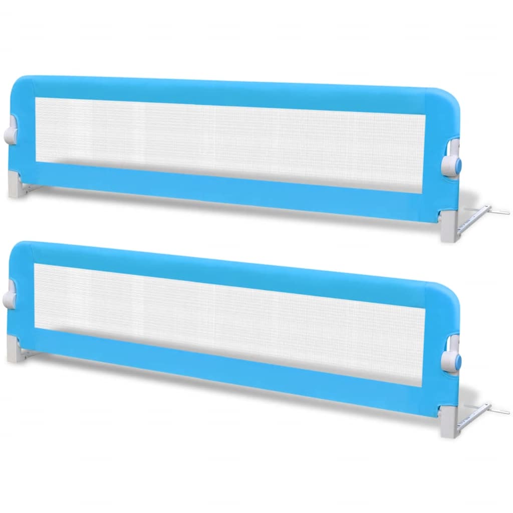 vidaXL Toddler Safety Bed Rail 2 pcs Blue 150x42 cm