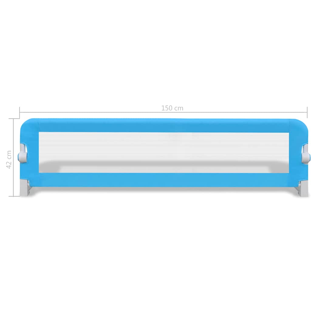 vidaXL Toddler Safety Bed Rail 2 pcs Blue 150x42 cm