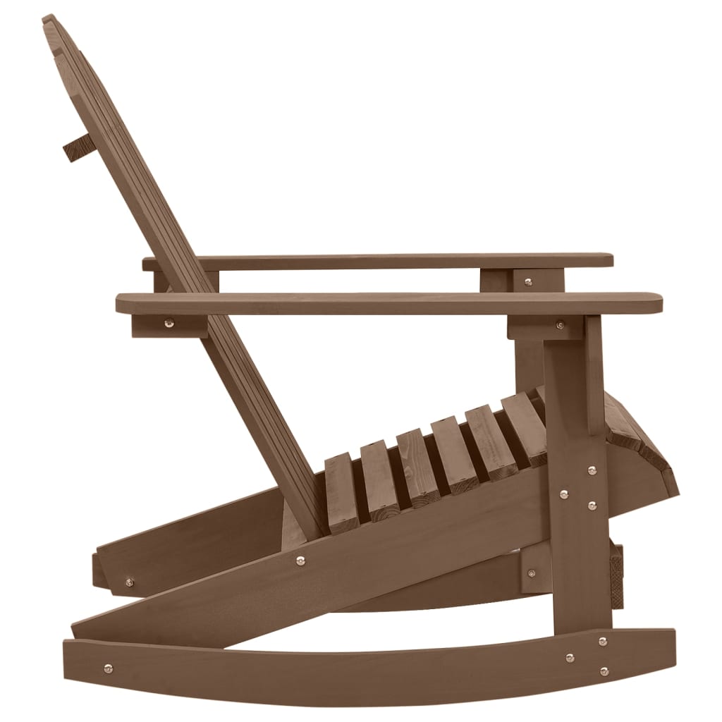 Garden Rocking Chair | Natural Brown | Hardwood, Pinewood | Medium