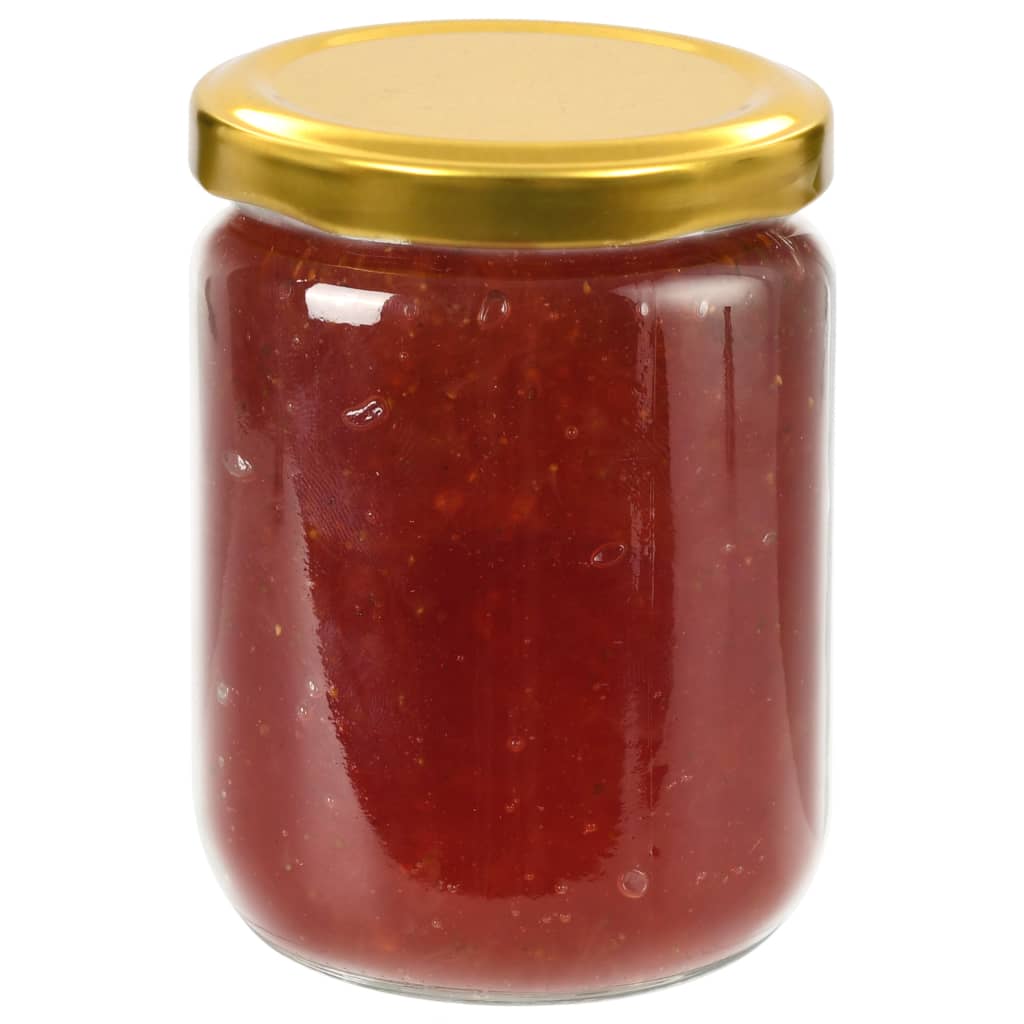 Glass Jam Jars with Gold Lid 96 pcs 230 ml