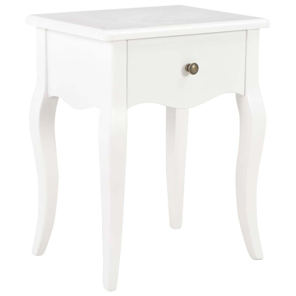 vidaXL Nightstand White 40x30x50 cm Solid Pine Wood