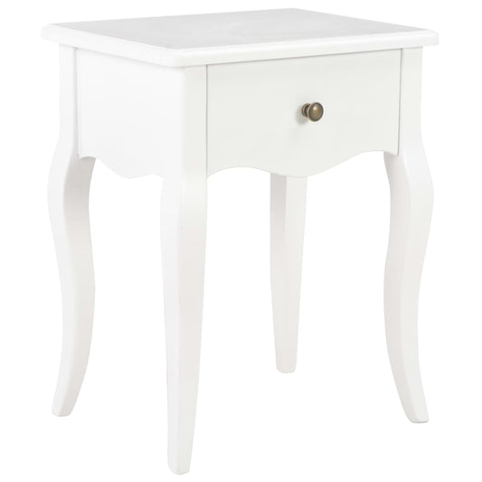 vidaXL Nightstand White 40x30x50 cm Solid Pine Wood