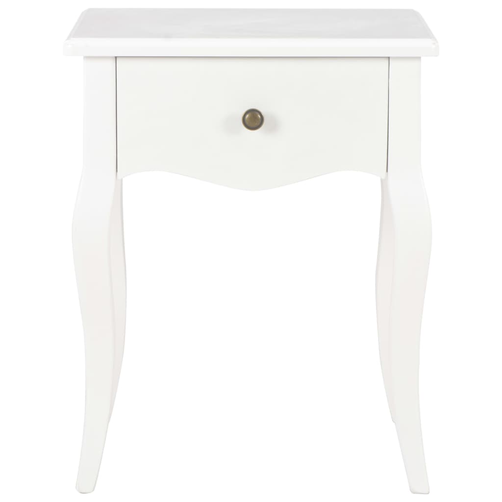 vidaXL Nightstand White 40x30x50 cm Solid Pine Wood