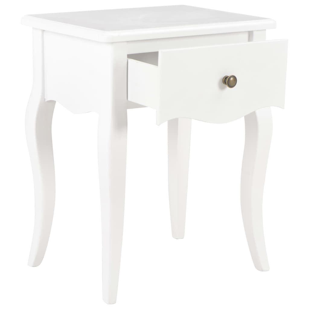 vidaXL Nightstand White 40x30x50 cm Solid Pine Wood