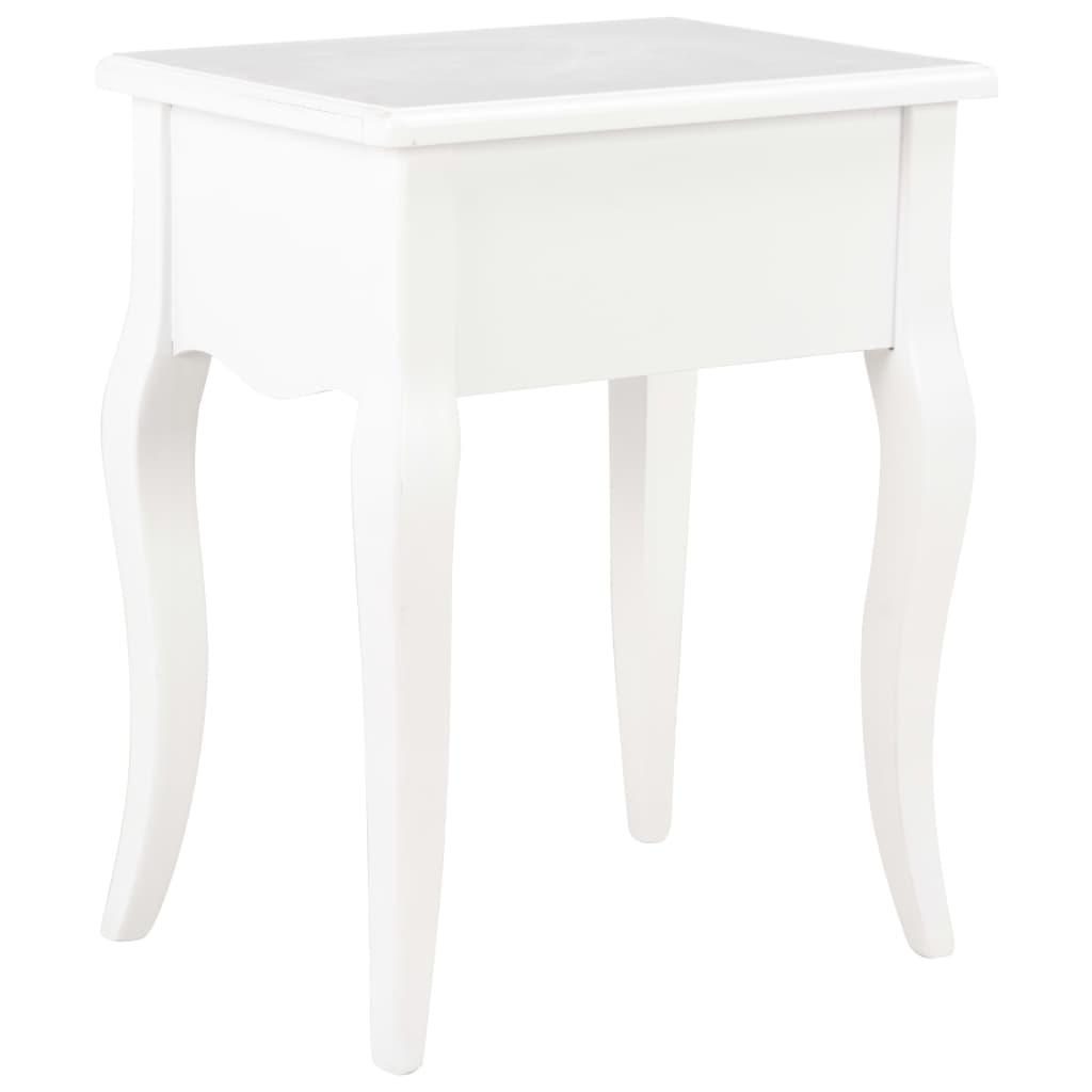 vidaXL Nightstand White 40x30x50 cm Solid Pine Wood