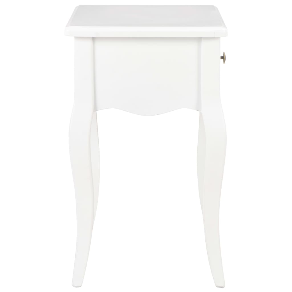 vidaXL Nightstand White 40x30x50 cm Solid Pine Wood