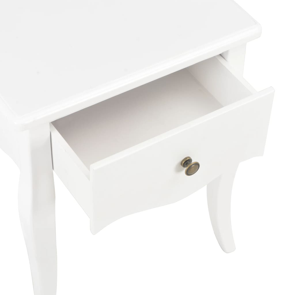 vidaXL Nightstand White 40x30x50 cm Solid Pine Wood