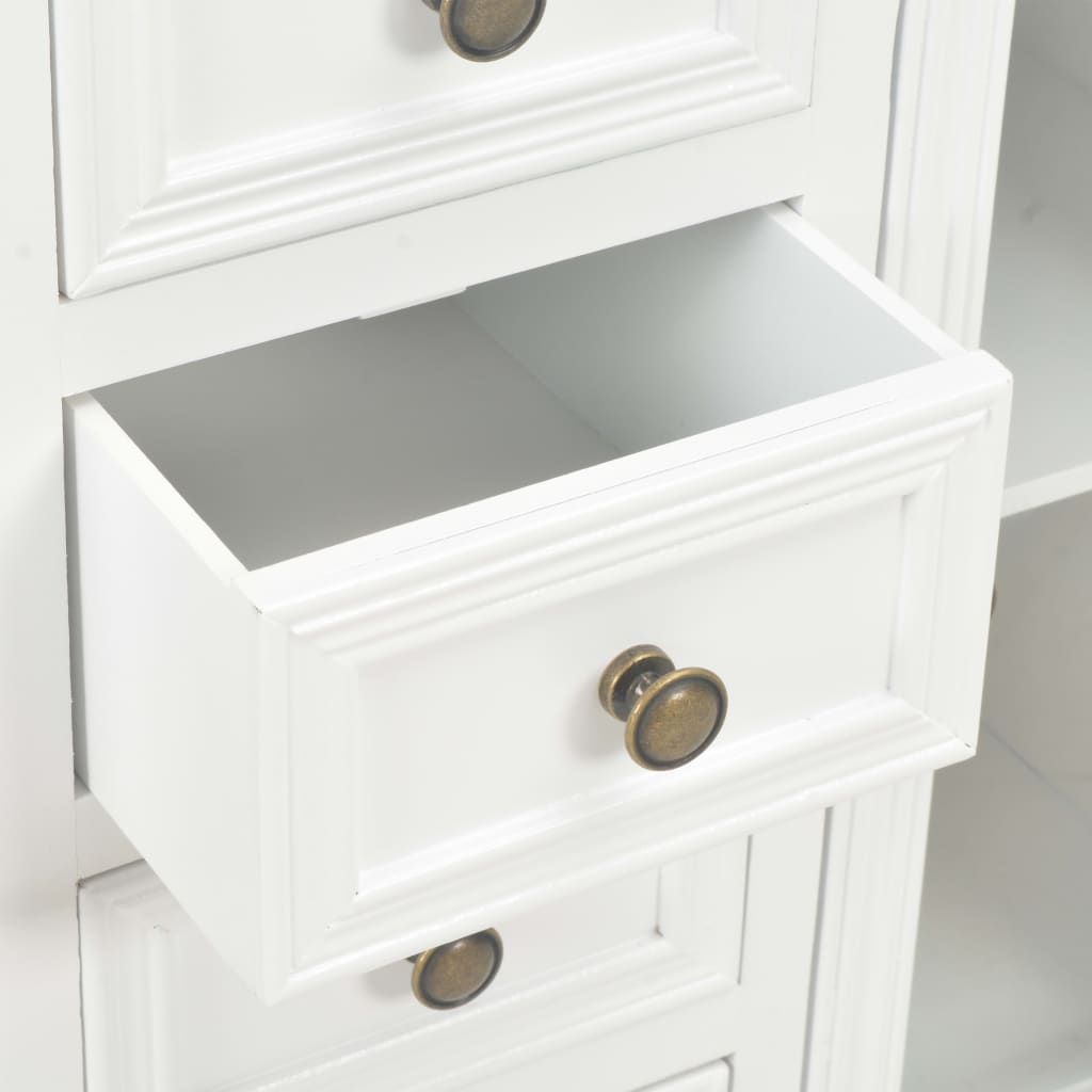 Sideboard White 70x28x70 cm Solid Pine Wood