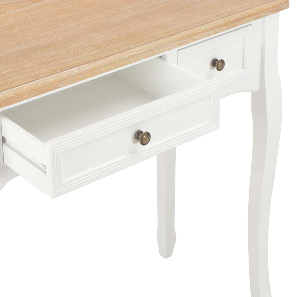 280044 vidaXL Dressing Console Table with 3 Drawers White
