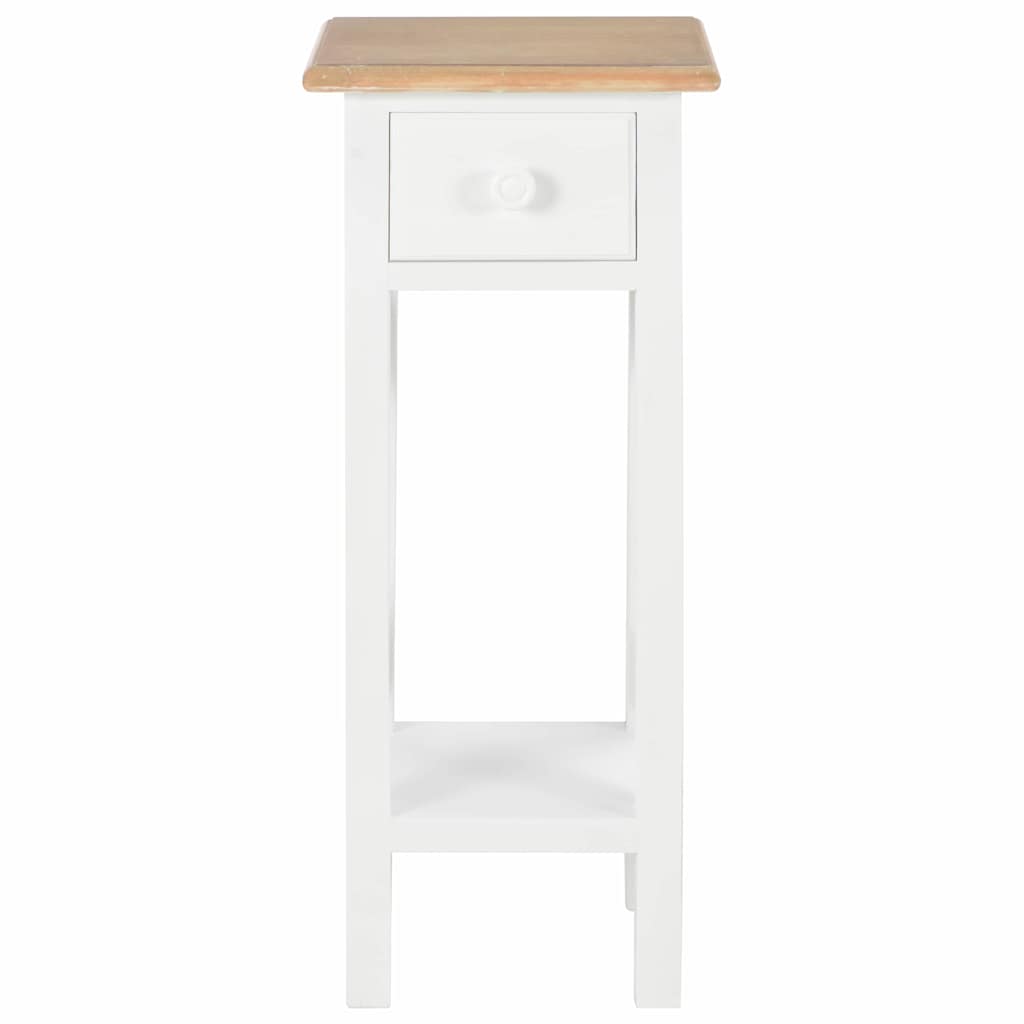 280057 vidaXL Side Table White 27x27x65,5 cm Wood