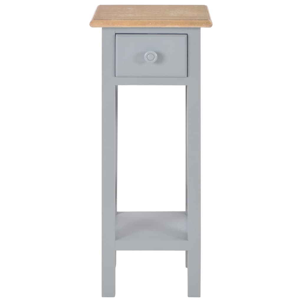 280058 vidaXL Side Table Grey 27x27x65,5 cm Wood