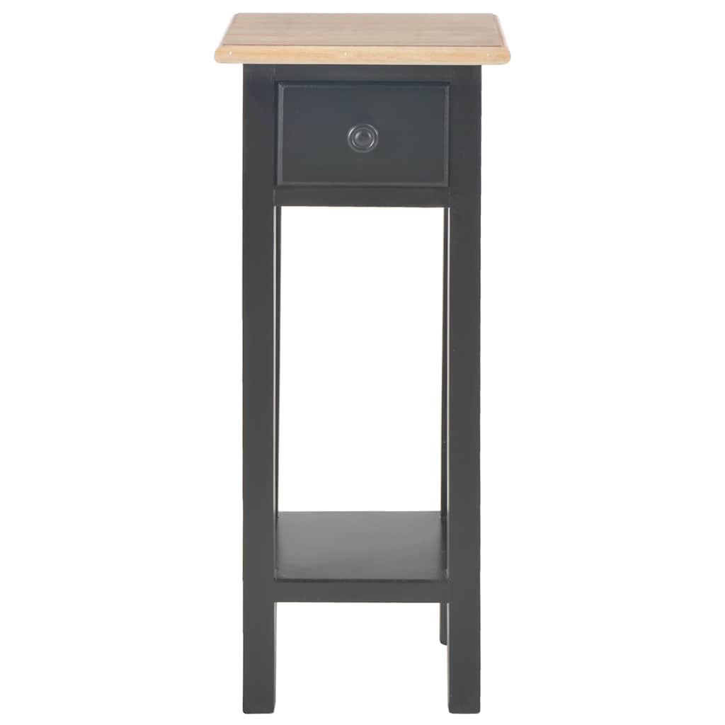 280059 vidaXL Side Table Black 27x27x65,5 cm Wood
