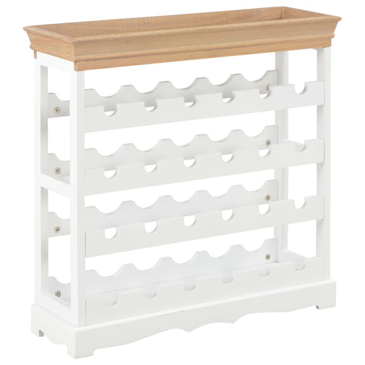 vidaXL Wine Cabinet White 70x22.5x70.5 cm MDF