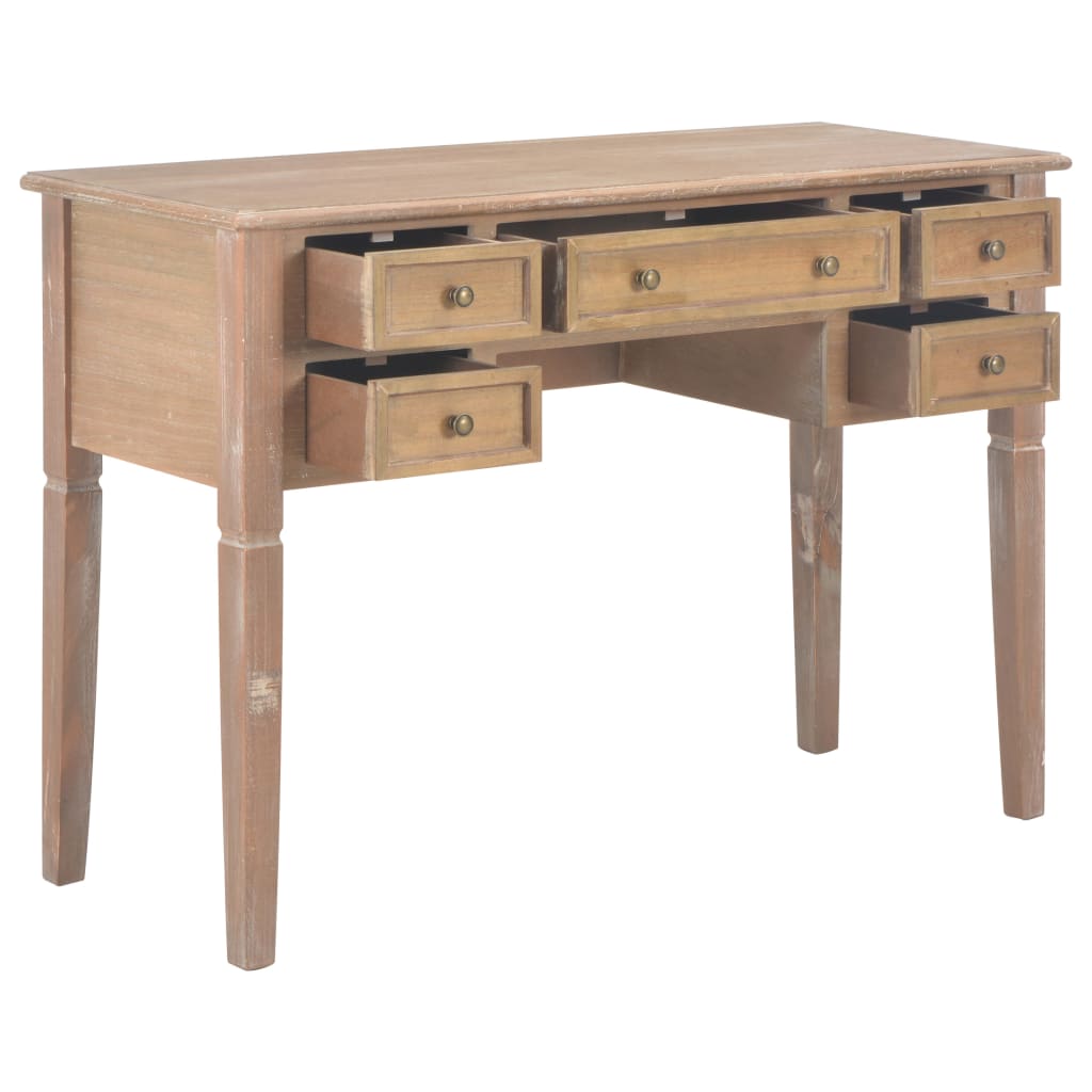 vidaXL Writing Desk Brown 109.5x45x77.5 cm Wood