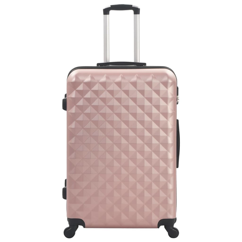 Hardcase Trolley Set 3 pcs Rose Gold ABS