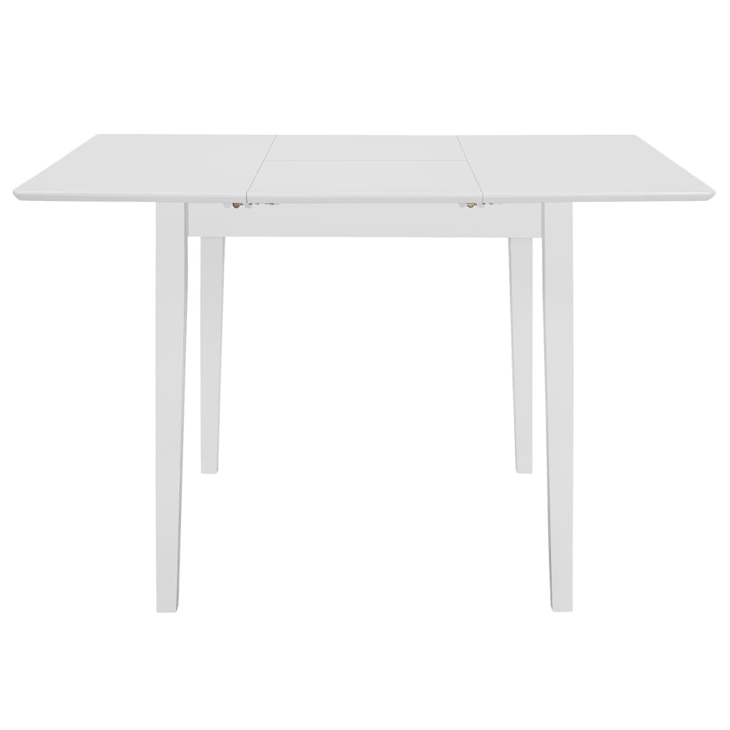 247626 vidaXL Extendable Dining Table White (80-120)x80x74 cm MDF