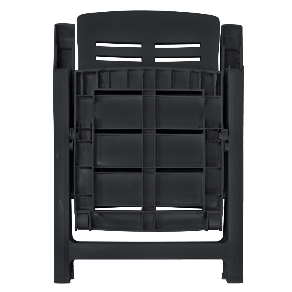 Outdoor Dining Set | Anthracite | Plastic | Foldable | Outdoor Dining Set