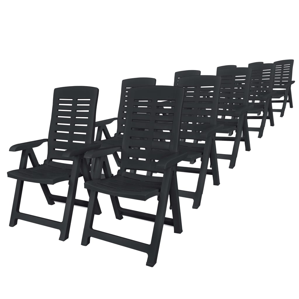 Outdoor Dining Set | Anthracite | Plastic | Foldable | Outdoor Dining Set