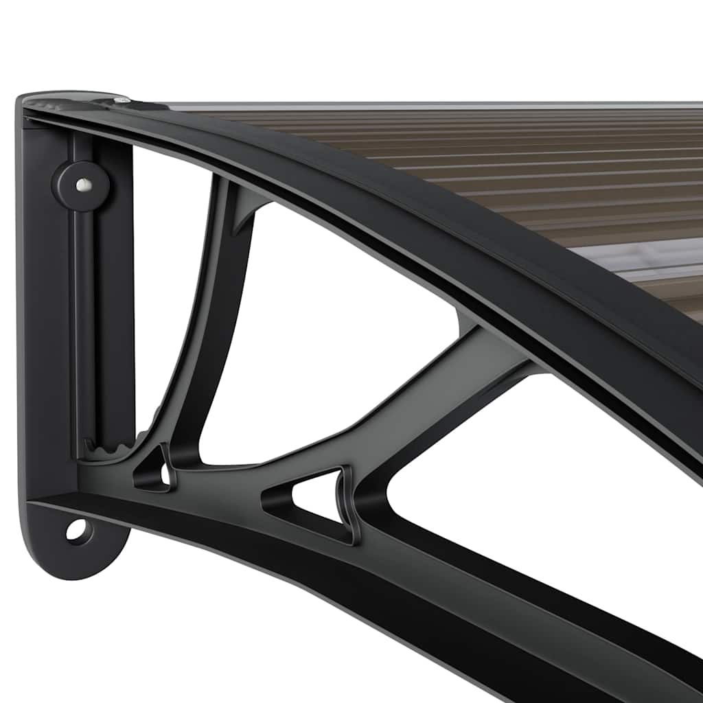 Door Canopy Black 200x75 cm PC