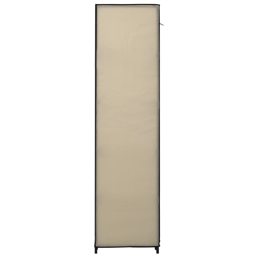 vidaXL Folding Wardrobe Cream 110x45x175 cm Fabric