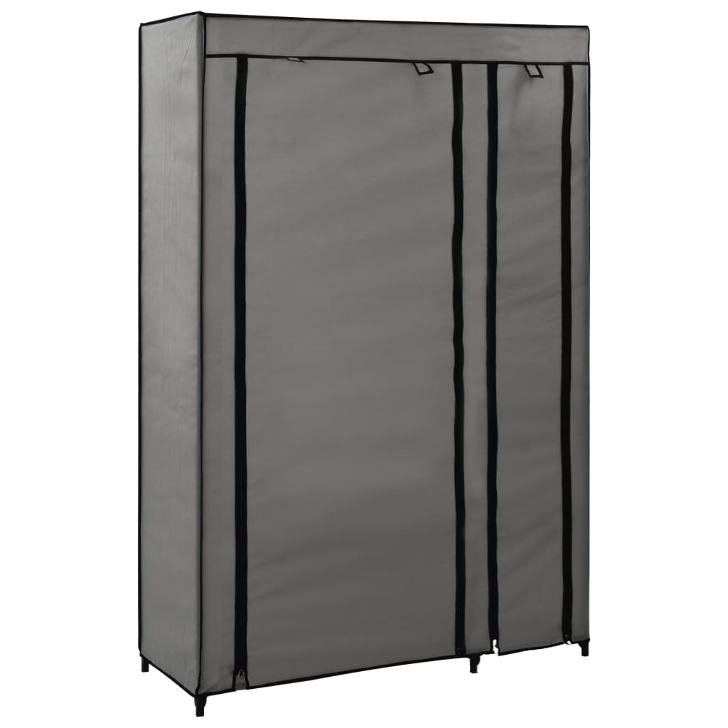 vidaXL Folding Wardrobe Grey 110x45x175 cm Fabric