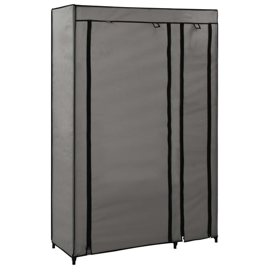 vidaXL Folding Wardrobe Grey 110x45x175 cm Fabric