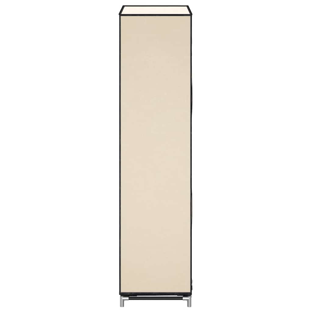 Shoe Cabinet with Cover Cream 58x28x106 cm Fabric
