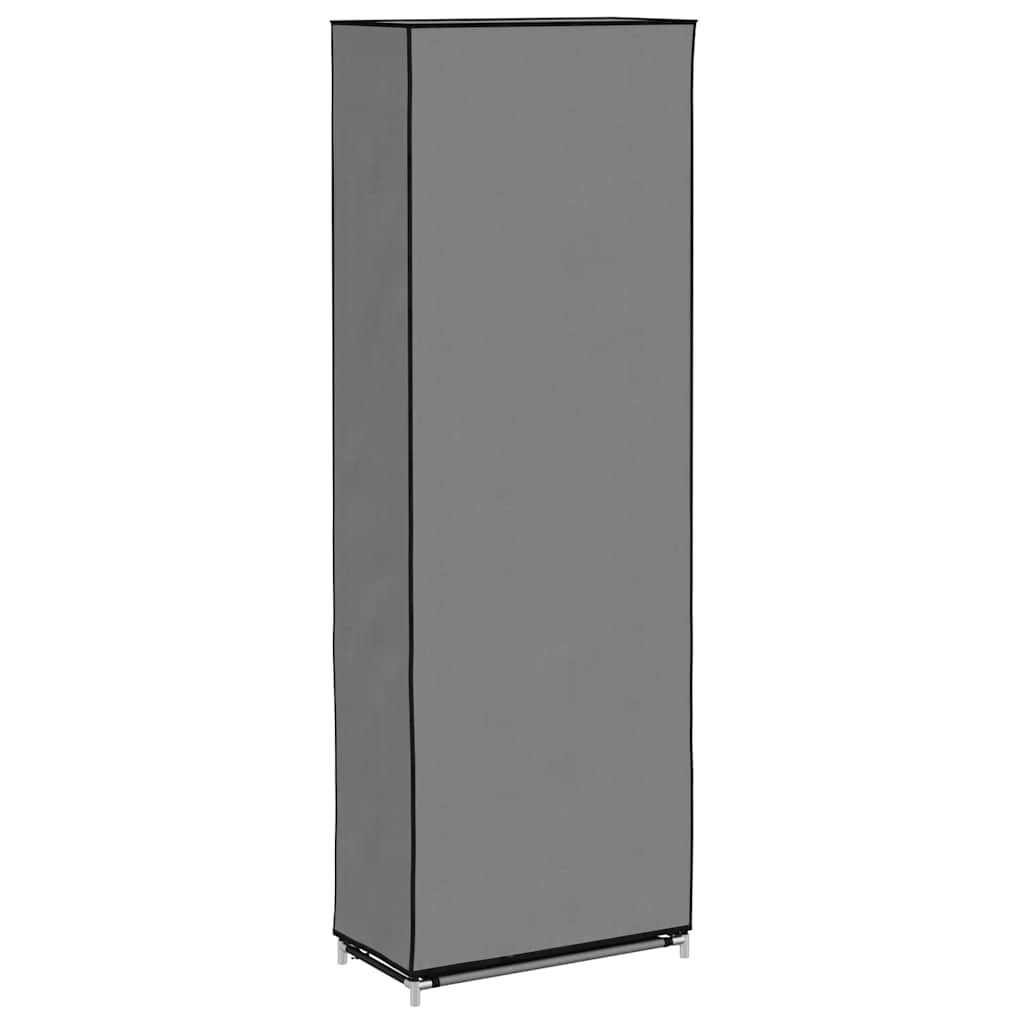 Shoe Cabinet with Cover Grey 57x29x162 cm Fabric