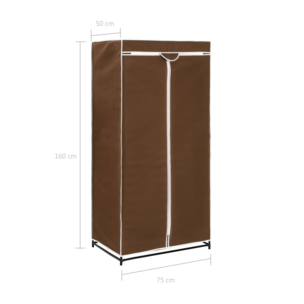 vidaXL Wardrobes 2 pcs Brown 75x50x160 cm