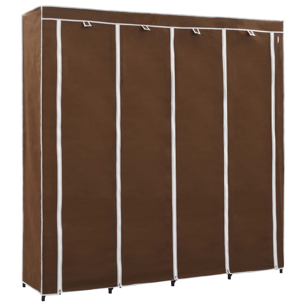 vidaXL Wardrobe with 4 Compartments Brown 175x45x170 cm
