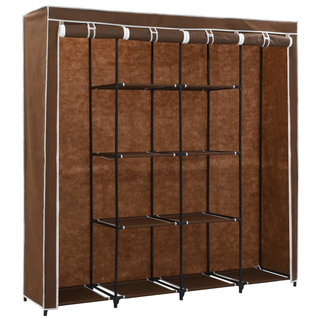 vidaXL Wardrobe with 4 Compartments Brown 175x45x170 cm