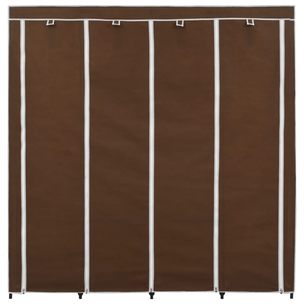 vidaXL Wardrobe with 4 Compartments Brown 175x45x170 cm